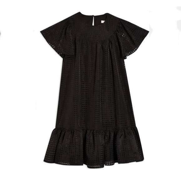 Topshop Check Organza Mini Dress - Picture 4 of 5